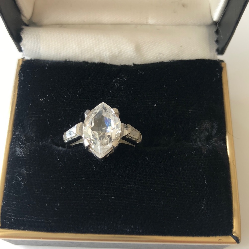 Sterling silver engagement ring size 5-1/2